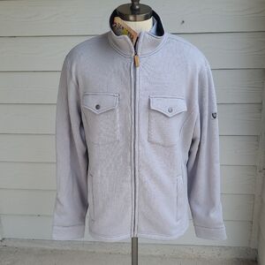 SCHAEFER Outfitter Ramshorn Light Grey Sz XL Mens Zip Sweater Fleece‎ Jacket NEW